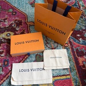 100% Authentic Louis Vuitton Orange and Cream Packaging Set